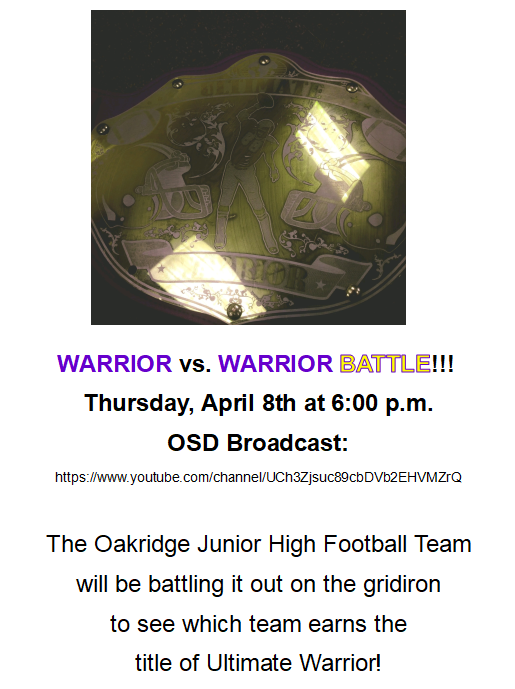 Jr High Football - Warrior Battle
