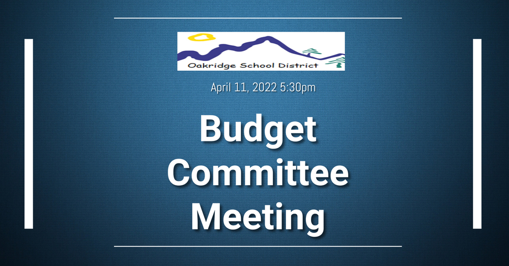 Budget Committee Meeting  April 11, 2022