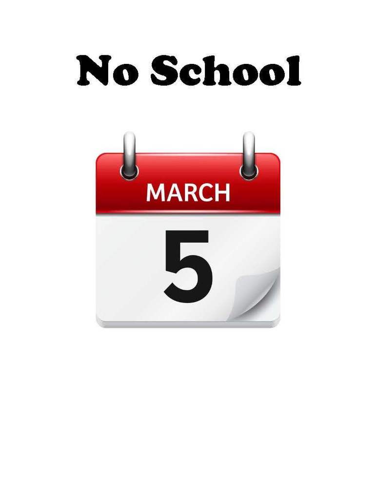 No School Friday, March 5th