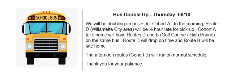 Bus Double Up  - 06/10/2021