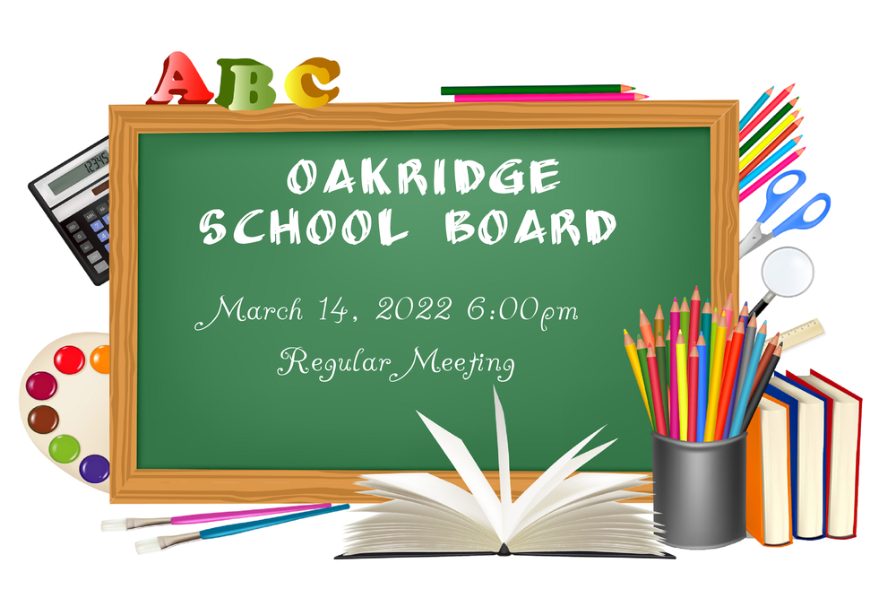 School Board Meeting  March 14th at 6:00pm