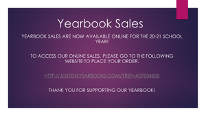 OJSH 2020-2021 Yearbooks on Sale NOW