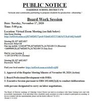 OSD Board Work Session - 11/17/20