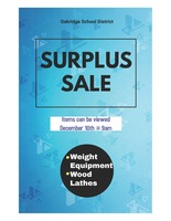 Surplus Equipment Sale