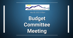Budget Meeting May 9, 2022