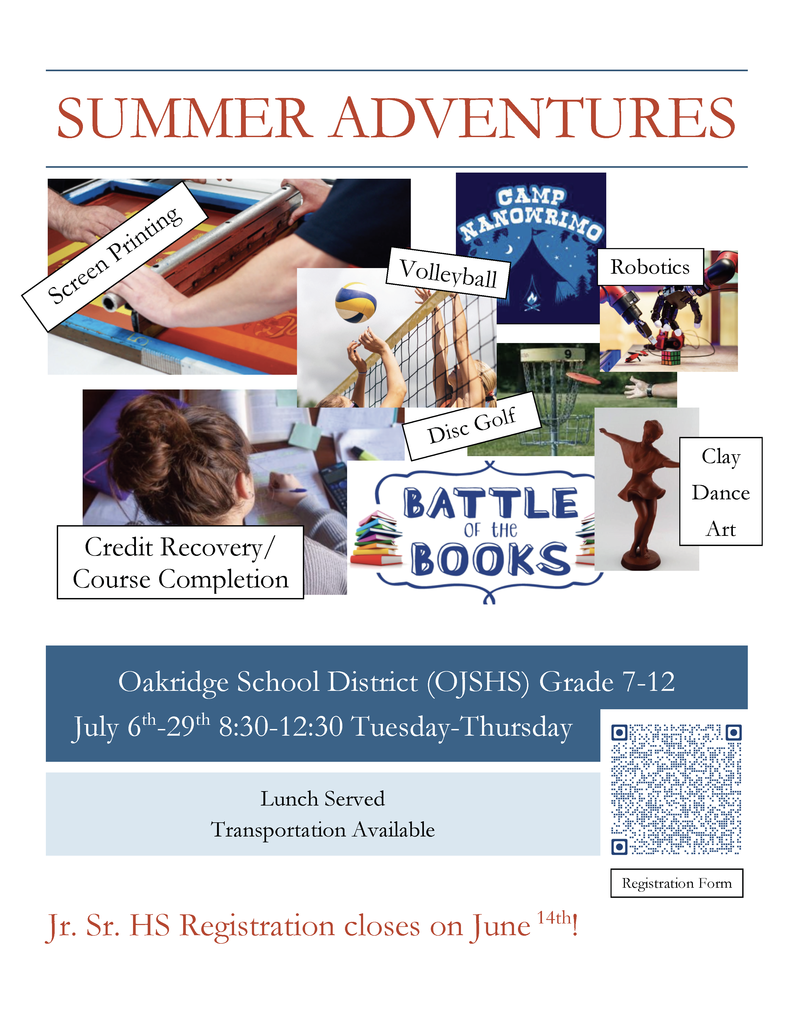 Summer Adventures for Grades 7-12