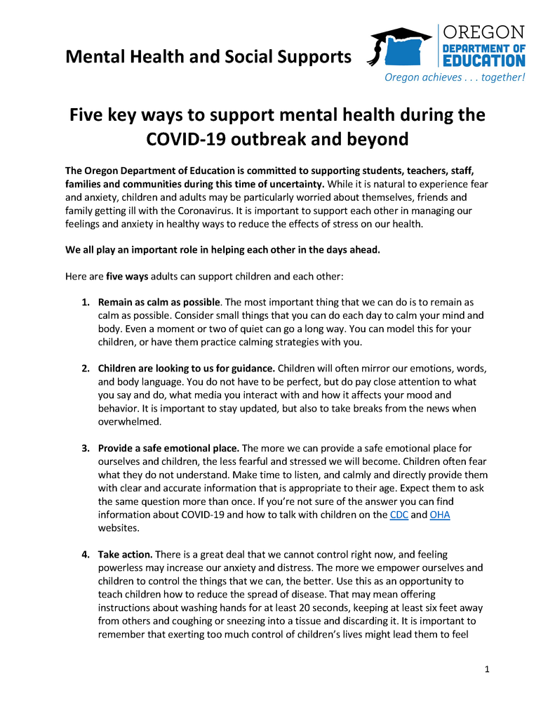 Five Key Ways To Support Mental Health