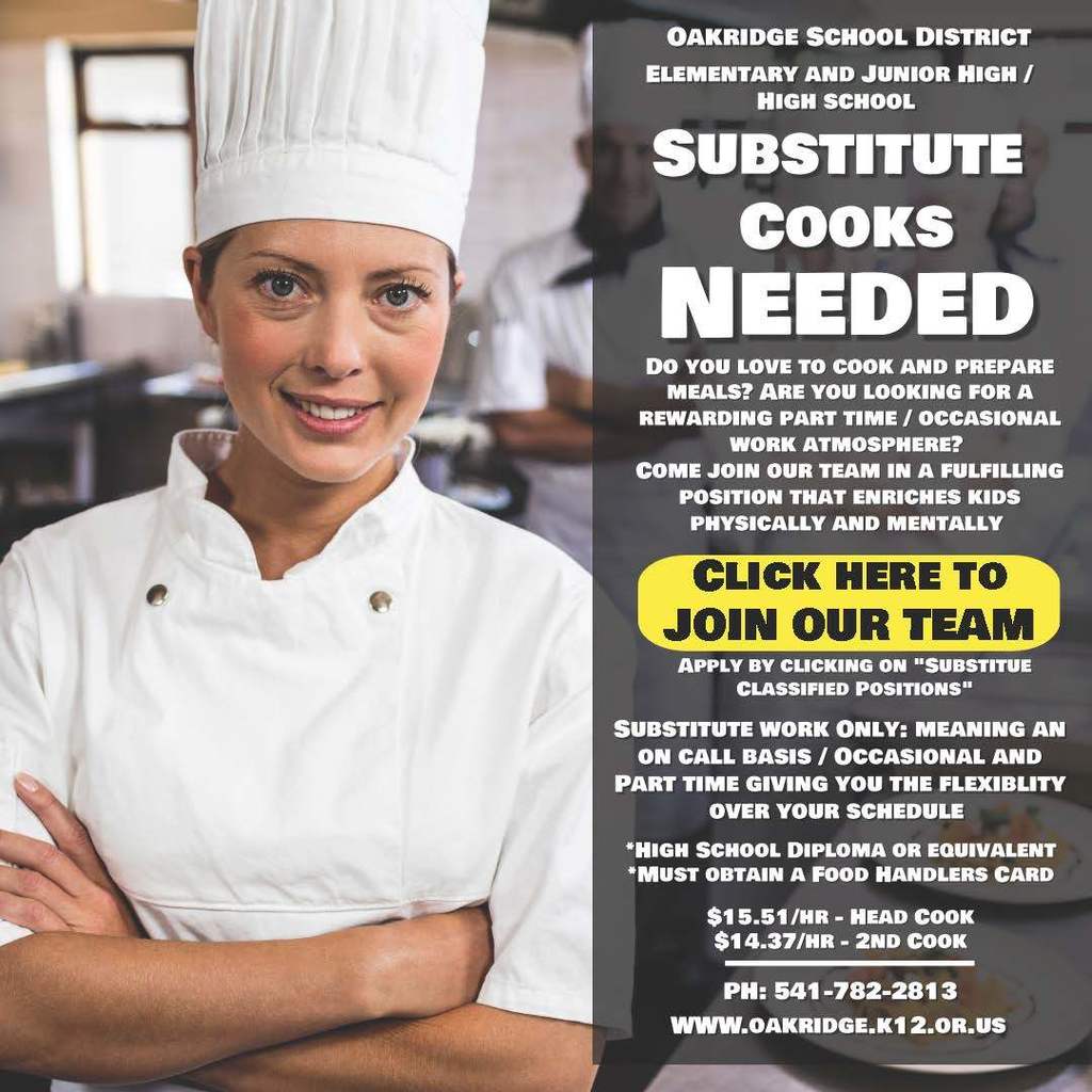 Cooks wanted