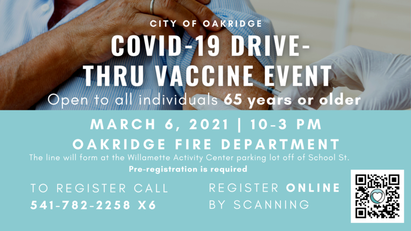Drive Thru Vaccine Event for those 65+