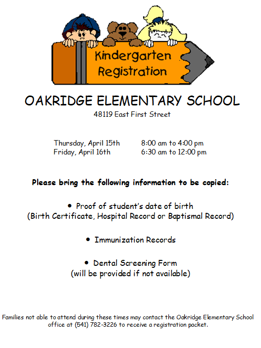 OES Kindergarten Registration