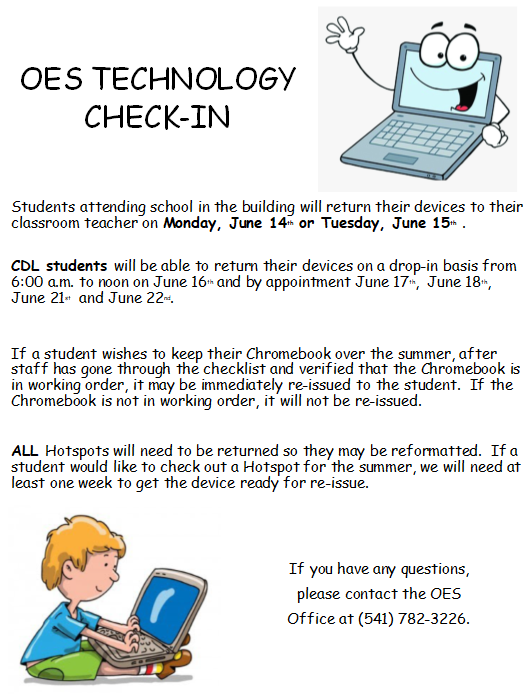 OES Technology Check-In