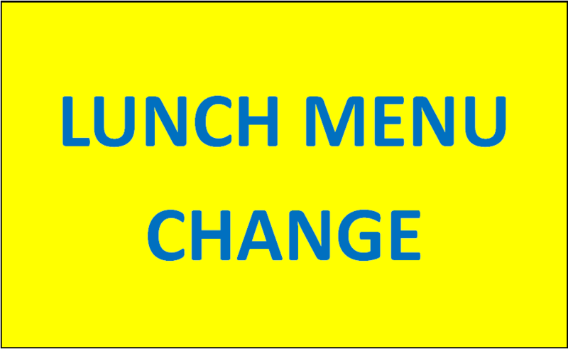 OES Menu Change - Tuesday, November 29, 2022